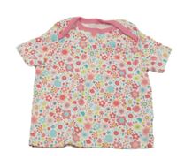 Biele tričko s kvetinami F&F