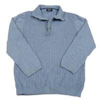 Modrý sveter s golierikom Next