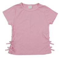 Ružové rebrované tričko Zara