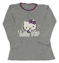 Šedé pyžamové triko s Hello Kitty 