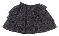 Čierna vzorovaná šifónová sukňa H&M