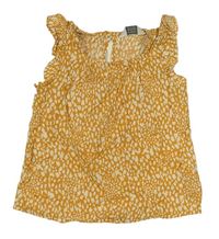 Hořčicová vzorovaná halenka Primark 