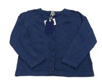 Nové - Tmavomodrý prepínaci sveter s dírkovaným vzorom Minoti