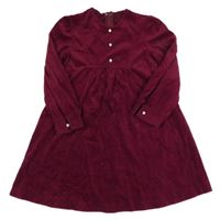 Vínové sametové šaty 