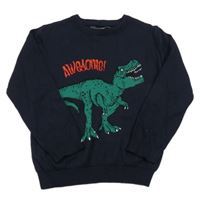 Tmavomodrý sveter s dinosaurom Primark