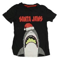 Čierne tričko so žralokom Tu