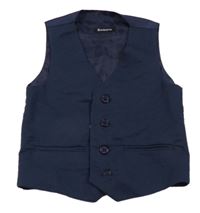 Tmavomodrá společenská vesta 