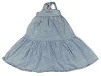 Svetlomodré rifľové šaty s volánikmi F&F