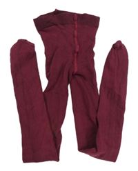 Vínové punčocháče H&M