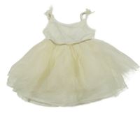 Smotanové šaty s tylovou třpytivou sukní H&M