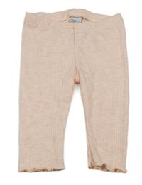 Svetloružové melírované rebrované legíny