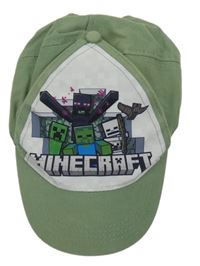 Khaki-bílá kšiltovka Minecraft