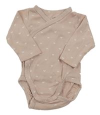 Světlerůžové zavinovací body se srdíčky H&M