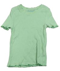 Zelené žebrované tričko Primark