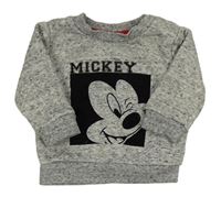 Šedá melírovaná mikina s Mickeym Primark