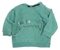 Zelená oversize mikina s dinosaurom So Cute