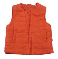 Červená šušťáková prešívaná zateplená vesta