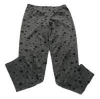 Tmavosivé hviezdičkované plyšové legíny