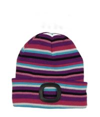 Nové - Barevná pruhovaná pruhovaná pletená čepice na led světlo