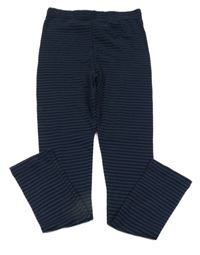 Čierno-tmavomodré pruhované spodné legíny Kiki&Koko