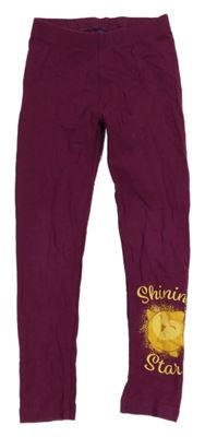 Tmavorůžové legíny Wish Disney