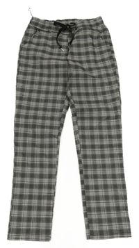 Čierno-biele kockované nohavice