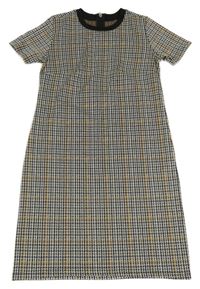 Černo-béžové vzorované šaty 