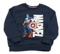 Tmavomodrá mikina Captain America Marvel