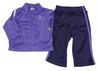 2set - Fialová propínací sportovní mikina + lilkové kalhoty Domyos