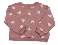Ružová mikina so srdiečkami H&M