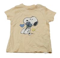 Svetlooranžové tričko so Snoopym