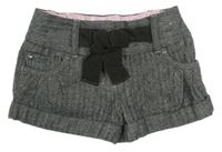 Sivo-čierne vzorované vlnené kraťasy Next