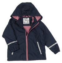 Tmavomodrá nepromokavá jarná bunda s kapucňou Lupilu
