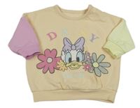 Broskvovo-žlto-ružová oversize mikina s Daisy George