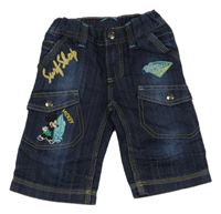 Tmavmodré capri rifle s Mickeym C&A