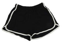 Čierne teplákové kraťasy s prúžkami H&M