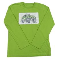 Limetkové tričko s překlápěcími flitry Jako-o