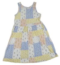 Farebné kockované bavlnené šaty H&M