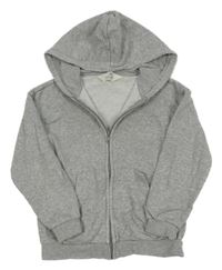 Sivá melírovaná prepínaci mikina s kapucňou H&M