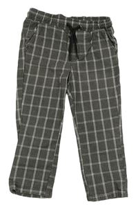 Sivo-biele kockované chino slim nohavice zn. Denim Co.