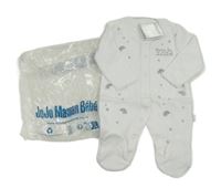 Nové - biely overal so sloníky zn. Jojo Maman Bébé