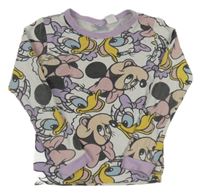 Smetanovo-fialové pyžamové tričko s Minnie a Daisy zn. Disney