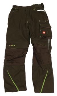 Tmavohnědé pracovní kalhoty s kapsou engelbert strauss