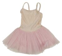 Světlepudrové baletní body se světlerůžovou tylovou sukní