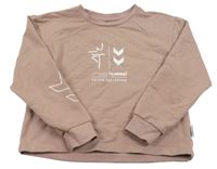 Světlehnědá mikina s baletkou a logem hummel