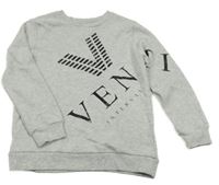 Sivá melírovaná mikina s nápisom RIVER ISLAND