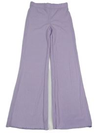 Levandulové rebrované flare nohavice DESTINATION