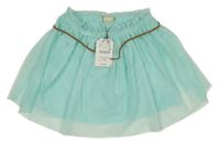 Nové - mátová tylová sukně s páskem Zara