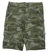 Khaki army cargo riflové kraťasy TEX