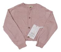 Nové - pudrový prepínaci crop sveter VERA STELLA